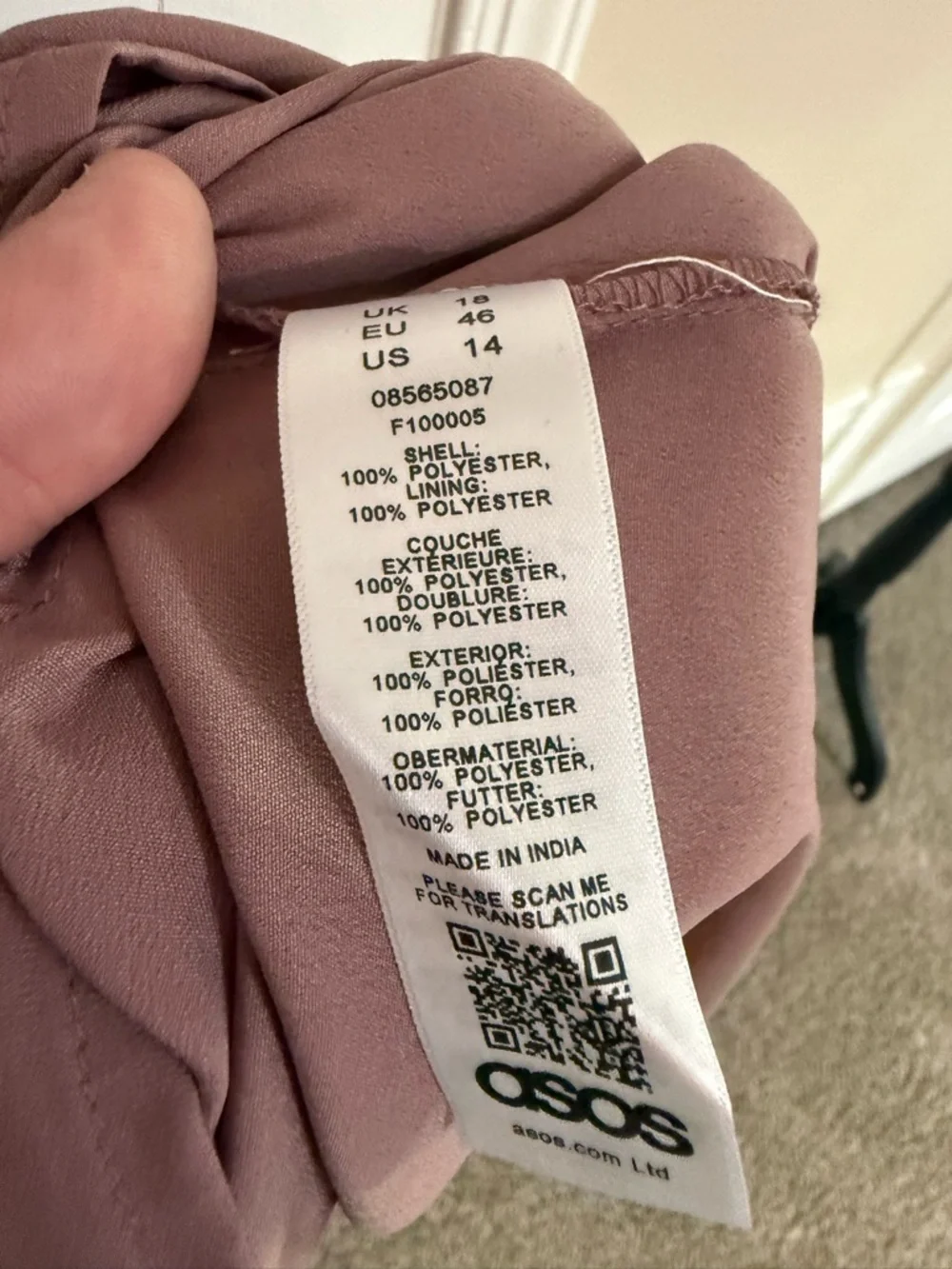 ASOS Dusty Mauve Lace Floral Dress - Picture 6 of 10